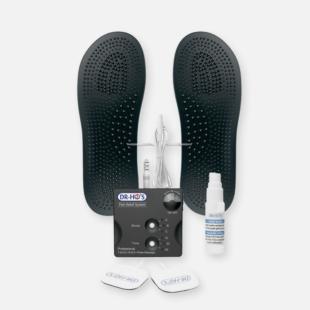 Dr-Ho's Pain Relief System with T.E.N.S. + E.M.S + Pulse Massager, Foot Pads